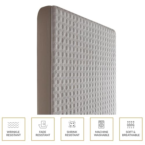Protector de colchón ajustable de 200 x 220 cm caqui para colchón de 30 cm 6