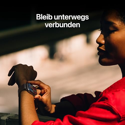 Apple Watch Series 11 GPS 46 mm Smartwatch mit Aluminiumgehäuse in Diamantschwarz und Sportarmband in Schwarz (S/M). Schlafindex… – Ansicht 5
