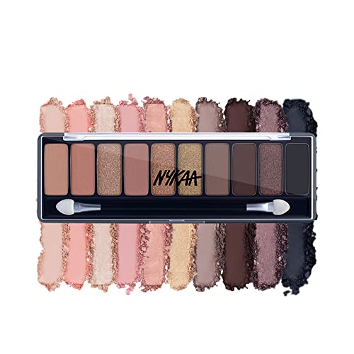 Nykaa Eyes On Me! 10-in-1 Eyeshadow Palette - Smokey at 8!