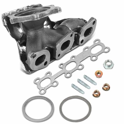 A-Premium [DOHC 6Cyl 3.5L] Front Exhaust Manifold Kit W/Gasket & Studs & Nuts & Heat Shield Compatible with Nissan Altima 2002-2006, Maxima 2002-2008, Murano 2003-2007, Quest 2004-2009 & Infiniti I35