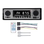 Classic Bluetooth Car Stereo, Car Radio Bluetooth 4 Channel Audio, Car Stereo Radio with CD Player, MP3 Player Vehicle Stereo Audio with Remote Control, Hands Free Calling (5513)