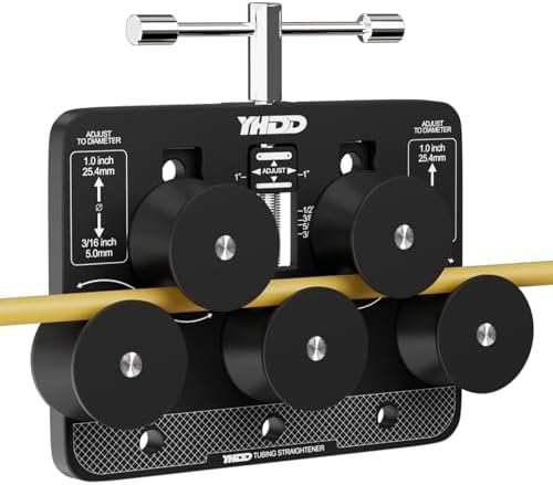 YHDD Rohrrichter Für Durchmesser Von 4.7 mm to 25.4 mm, Einstellbares Richtwerkzeug Für Bremsleitungsschläuche, Rohrrichter Für Kupfer-, Aluminium- Und Stahlrohre, Gebogene Rohre,