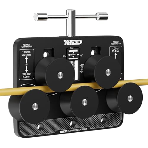 YHDD Rohrrichter Für Durchmesser Von 4.7 mm to 25.4 mm, Einstellbares Richtwerkzeug Für Bremsleitungsschläuche, Rohrrichter Für Kupfer-, Aluminium- Und Stahlrohre, Gebogene Rohre, Kraftstoffleitungen