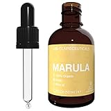 CLAIRECEUTICALS Aceite de Marula 100% Puro Prensado en Frío - Aceite Corporal, Estrías y Cicatrices - Aceite Facial Antiacne y Antiarrugas - Vitamina E Aceite Puro Marula para Pelo Piel y Uñas, 50ml