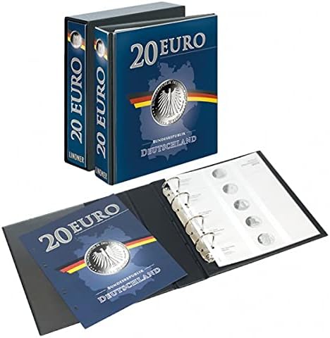 Lindner 3536E PUBLICA M Vordruckalbum 20 Euro-Silbermünzen Deutschland INKL. Kassette