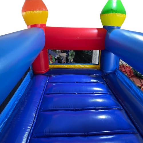 Crossover Junior Inflatable Bounce House, Bouncy Jump Castle for Small Kids and Toddlers, Outdoor Birthday Party Jumping Bouncer, Without Blower, 13.5 x 8 x 7 Ft, Classic Rainbow - Image 8