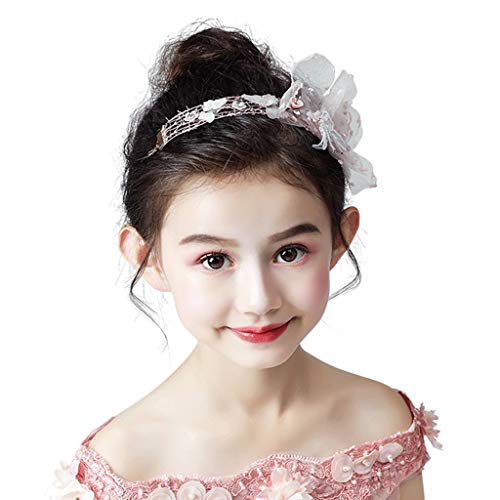 ZGP &Headdress Crown Flower Wreath Crown Headdress Wreath Princess Pink Baby Hair Band Headband Flower Hair Accessories Flower Show Jewelry floral garland