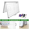 JAYO Soccer Coaching Board, Foldable Soccer Tactics Board, Soccer Clipboard for Coaches, Double-Sided Folding Magnetic Soccer Coaching Board Kit with Magnets, Marker Pen and Waterproof Carrying Bag