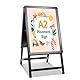 STANDNEE Kundenstopper A2 Plakatständer Outdoor Schwarz - Doppelseitiges A-Board Display für Werbung - Bürgersteig Schild Rahmen Halter (Schwarz-A2)