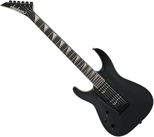 Jackson JS Series Dinky Arch Top JS22 DKA LH, Diapasón Amaranto, Guitarra Eléctrica Negro Brillante