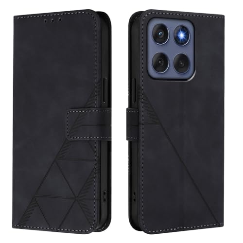 Étui Motorola G86 Power en cuir noir idéal pour vos déplacements