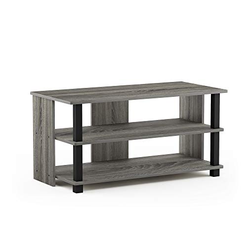 Furinno Sully 3-Tier Stand for TV up to 40, French Oak Grey/Black by Furinno - Used condition - US$38.77