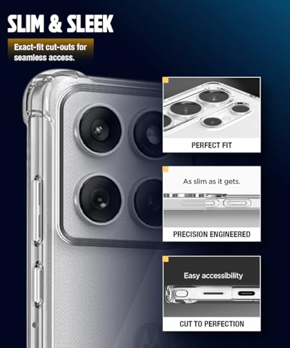 Image of WOW IMAGINE Clear Back Cover Case for Motorola Moto Edge 60 Fusion | Shockproof Soft TPU Case | Cushioned Edges for Ultimate Protection Back Cover Case - Transparent