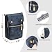 Leather Small Crossbody Bags for Women, Lightweight Cell Phone Cross body Purse Bag with Credit Card Slots Soft Slingbag with Adjustable Strap Navy Blue