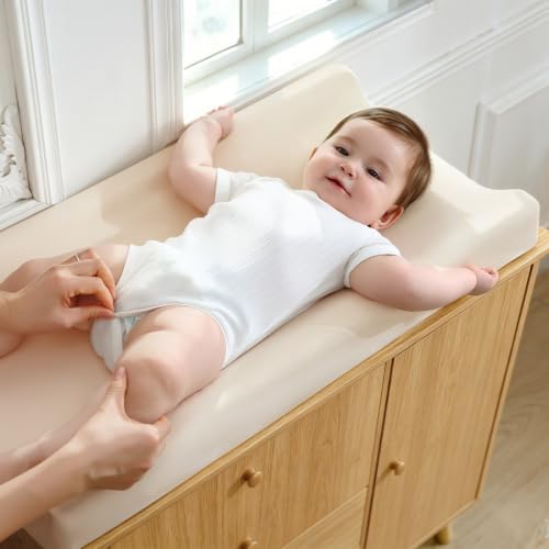 Susurration Changing Pad Covers Stretchy Changing Table Covers 33x17x7in Ultra Soft Changing Pad Sheets for Unisex Baby Girls and Boys, 2Pack (Green) - 4