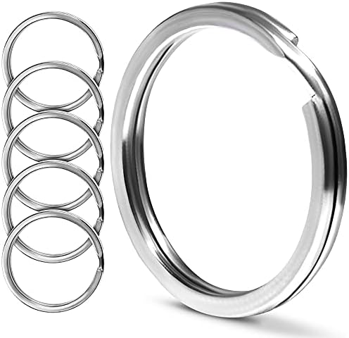 CREST Surgical and Marine Grade Stainless Steel Split Ring for Keychains SS316L Key Rings for Car Keys