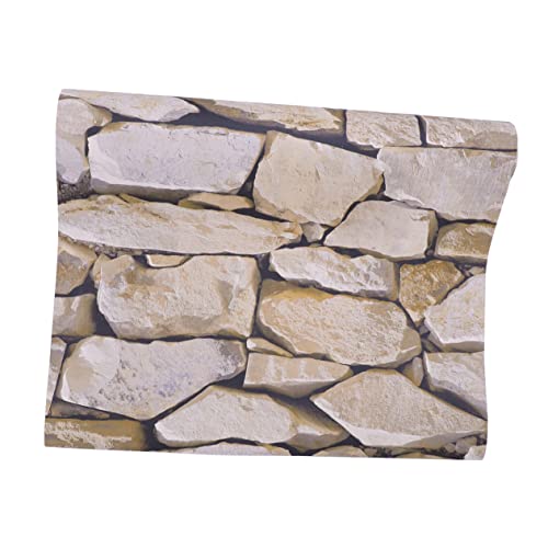 Veemoon Papel Tapiz De Piedra 3d Retro Con Diseño De Piedra Realista Despegable E Instalable Para Decoración Del Hogar