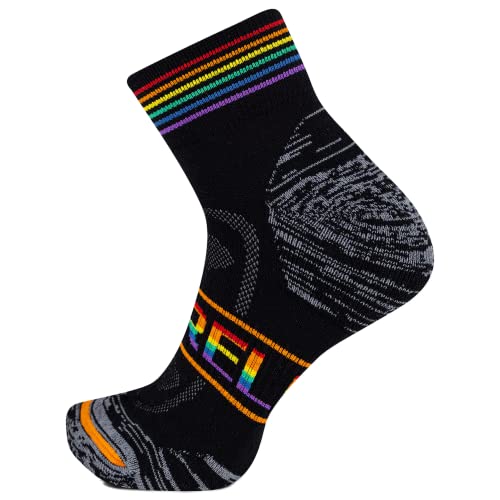 Image of Merrell Unisex Men's and Women's Zoned Cushioned Wool Hiking Ankle Socks - Breathable Arch Support