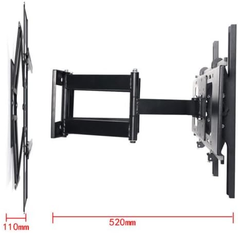 Miniatura 5 de Soporte giratorio articulado de doble brazo para TV con inclinación de movimiento completo para la mayoría de 32 37 40 42 46 47 50 52 55 65