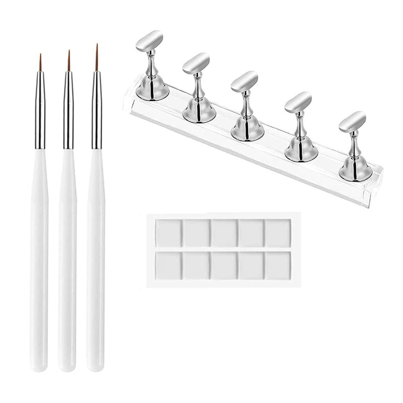Soporte de Práctica de Uñas Magnético, Acrílico Nail Art Display Stand, Nail Art Stand magnético, Soporte de práctica para uñas, soporte para decoración de uñas DIY para uñas postizas