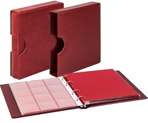 Album-Karat Classic d'exception LINDNER bordeaux et son écrin de protection