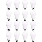 TCP RLVA6027ND16 LED Light Bulbs 60 Watt Equivalent | | Energy Efficient (9W) | Non-Dimmable | A19 Shape E26 Medium Base, 16 Count (Pack of 1), Soft White