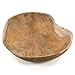Nexos Servierschüssel Obstschale Massive Schüssel aus Teak Holz Dekoration rund Natur braun Flache Schale