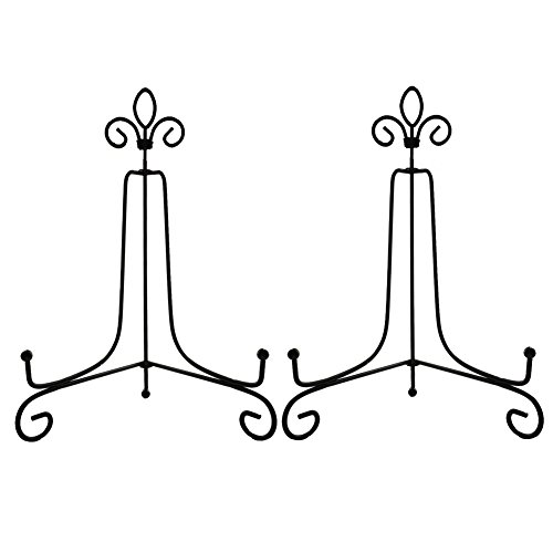 Hetoco (2 Stück) 10 Zoll Schwarz Eisen Staffeleien Tellerständer...