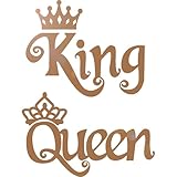 Large Vinyl Wall Decal Crown King Queen Sign Kingdom Home Decor Stickers Mural (g4804) Black