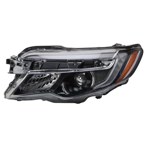 Image of TRQ Driver Side Headlight Assembly Halogen Compatible with 2016-2020 Honda Pilot LX 2017-2020 Ridgeline Without LED Daytime Running Lights HO2502165