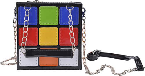 QZUnique Women's Cute Cube Shape Handbag Magic Shoulder Bag Clutch Bag With Super Long Shoulder Strap2