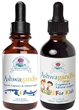 Ayush Herbs Ashwaganda Drops and Ashwagandha Drops for Kids Bundle