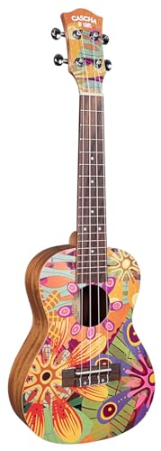 Concert Ukulele Art Series Flowers - Les Beatles, Paul McCartney, John Lennon, RIngo Starr, George Harrison Concert Ukulele Art Series Flowers – Image 4