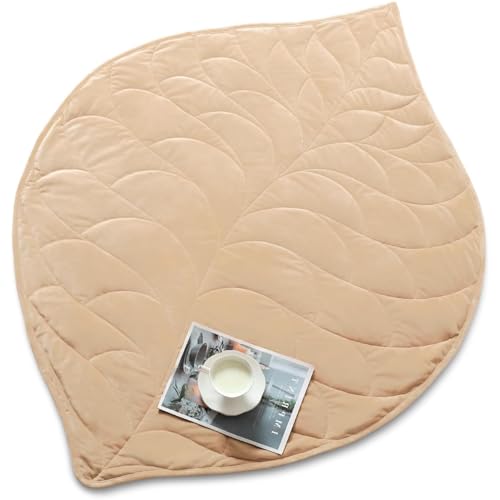 Image of Kaisa Weighted Lap Blanket 7 lbs 41 inch x 53 inch, Cozy Luxury Crystal Velvet Small Weighted Blanket for Adults, Portable Travel Weighted Blanket for Relaxation, All-Season Blanket, Machine Washable, Khaki