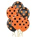 11" Assorted Black and Orange Polka Dot (12) Latex Balloon