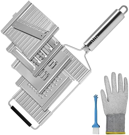 Multifunctional Cheese Grater, 4 in 1 Vegetable Slicer Cutter Zester Shredder, Handheld Cheese Grater Stainless Steel for Kitchen for Cheese,Veggies,Fruits