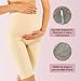 Franato Premium Maternity Shapewear Short, High Waisted Mid-Thigh Pregnancy Underwear Panties Body Shaper Prevent Chaffing Nude