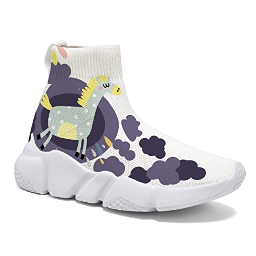 Kids Running Shoes Boys Girls Sneakers Animal Painted Sock Shoes Casual Fashion Tennis Shoes 5