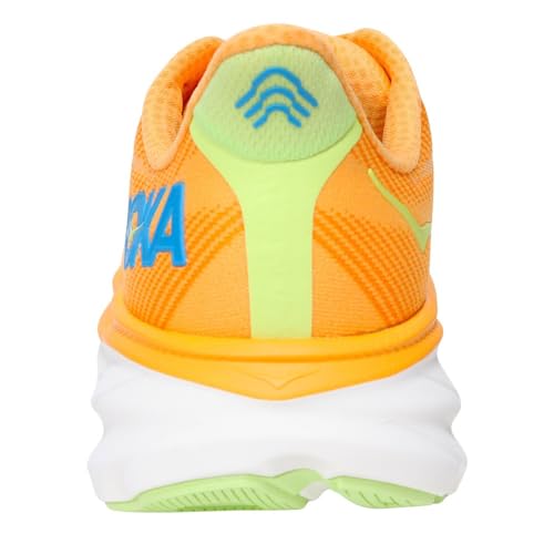 Image of Hoka Men's Clifton 9 Sneaker, Solar Flare /Lettuce, 10 Wide