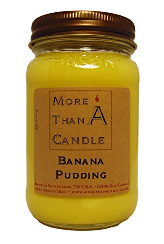 Soy Candle in Mason Jar – Banana Pudding Scent