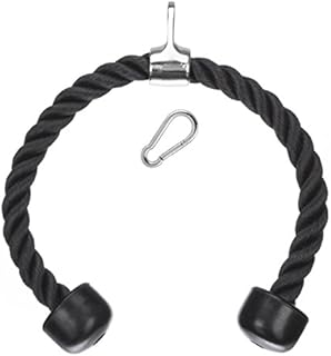 Katai Tricep Push Pull Down Rope Cord for Multi Gym. Cable Attachment Complete with Snap Hook Carabiner