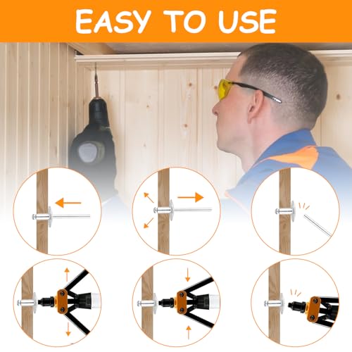 Blindnieten mit Großem Flansch 50 Stk Nieten Aluminium mit Aufbewahrungsbox Sortiment Popnieten Set für Metall Holzbearbeitung Möbel Blech Kraftfahrzeuge Mechanische Ausrüstung 4,8x10x16mm