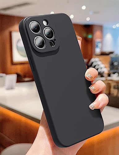 Facweek Designed For Iphone 14 Pro Max Case,[Camera Protection],Shockproof Liquid Silicone Phone Case With Microfiber Lining,For Iphone 14 Promax 6.7 Inch 2022(Midnight Black) #TOP7