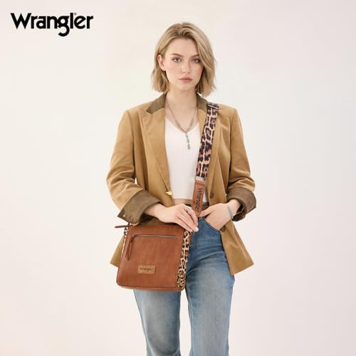 Image of Wrangler Aztec Crossbody Purse Medium Shoulder Bags for Women Western Handbag with Guitar Strap