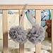 Net for Crib Baby Girl with Hanging Flower Ball Bed Decor Baby Bed Net Crib Accessories Wall Decor for Kids Room White (Grey)