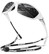 Polarized Sports Sunglasses for Men Women,Fishing Driving Rectangular Goggles UV400 Protection