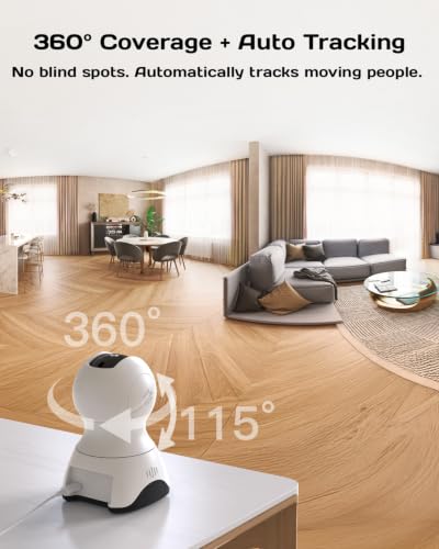 VIMTAG 2.5K 4MP Pan/Tilt Indoor Camera for Pet/Dog/Cat/Baby/Nanny/Home Security with Phone APP, Motion Tracking, Night Vision, 2-Way Audio, AI Detection, 5G/2.4GHz WiFi, Cloud & SD Card, Works w/Alexa - Image 4
