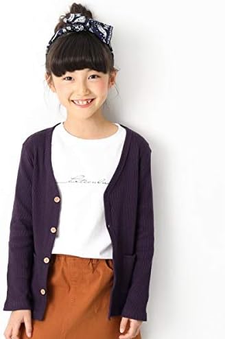 Amazon デビロック Devirock 子供服 キッズ Vネックベーシックリブカーディガン パープル 130 シャツ ブラウス 通販