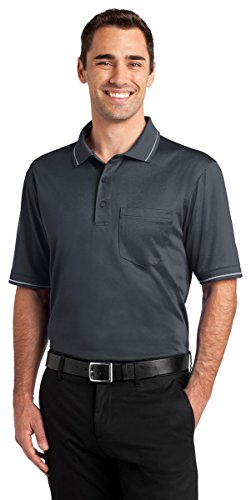 Cornerstone Men's Wrinkle Resistant Pocket Polo Shirt_Royal/Black_X-Large #TOP1