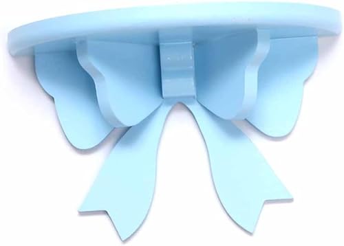 Cabilock Estantes flotantes de madera nórdica Estante de pared Estante de almacenamiento Semicírculo Decoración Holder Niños y Niñas Habitación Azul